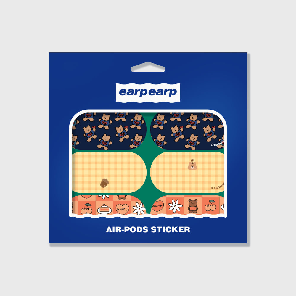 EARPEARP AIRPODS STICKER PACK-GREEN(에어팟 스티커)