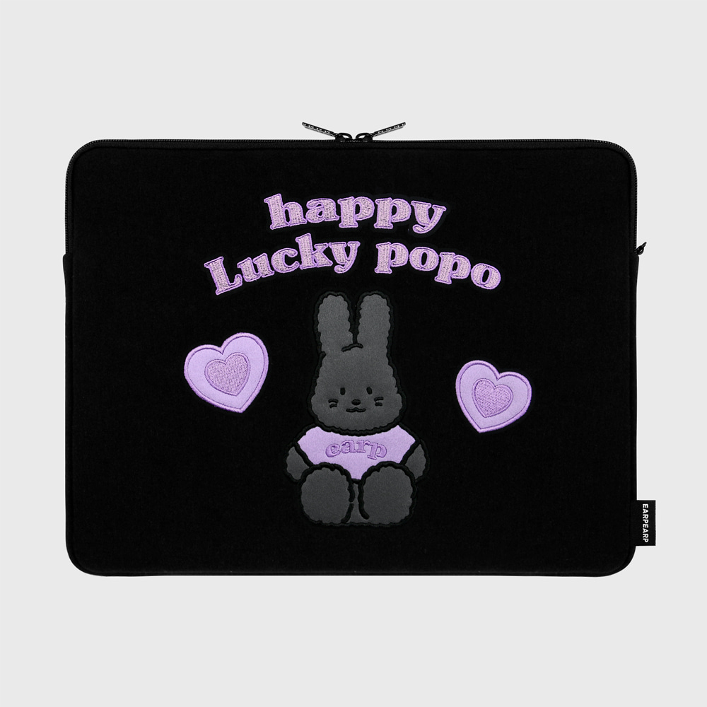 HAPPY LUCKY POPO-BLACK(노트북파우치)