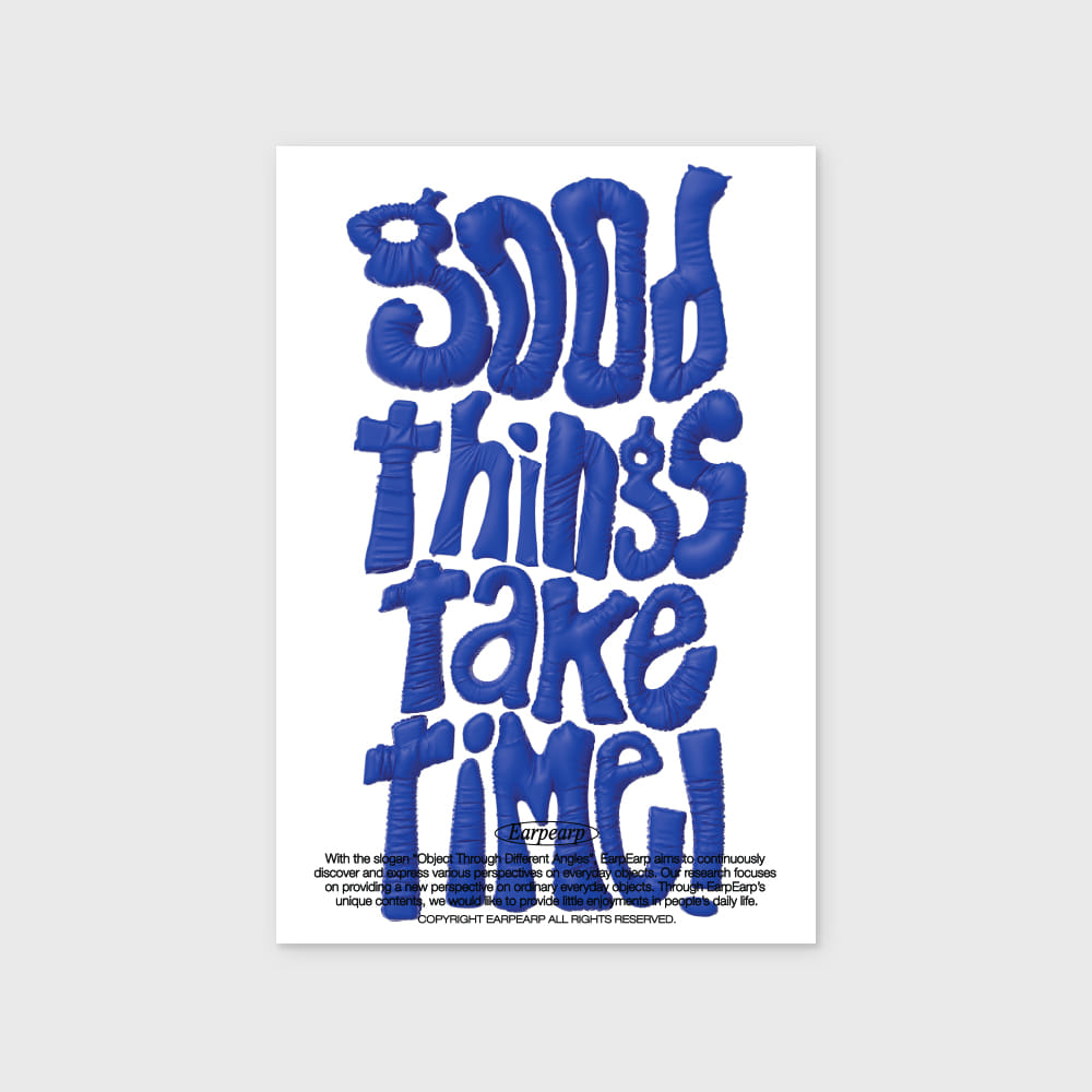 GOOD THINGS TAKE TIME-BLUE(엽서)